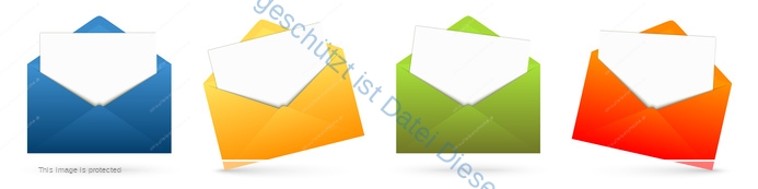 colored envelopes with white paper