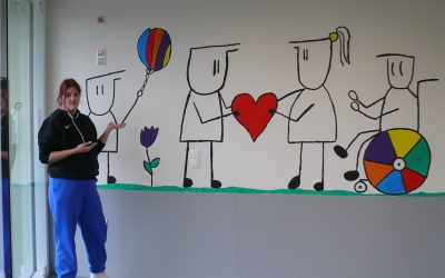 Griechische Malerei im neuen Schulgebäude